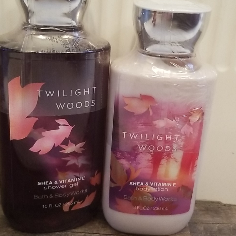 NWT Bath&Body Twilight Woods body lotion+ shower